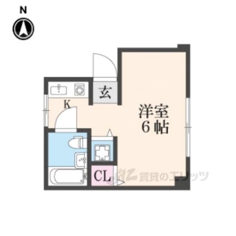 NEWSTORKAPARTMENTO禁野(ワンルーム/3階)の間取り写真
