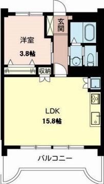 グランドメゾン長堀(1LDK/5階)の間取り写真