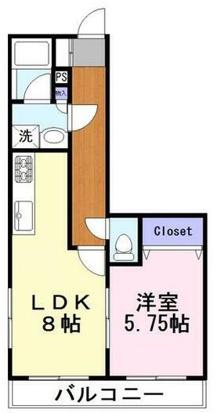 アネックスM3(1LDK/3階)の間取り写真
