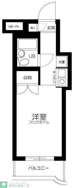 アーバンヒルズ西八王子第2(ワンルーム/1階)の間取り写真