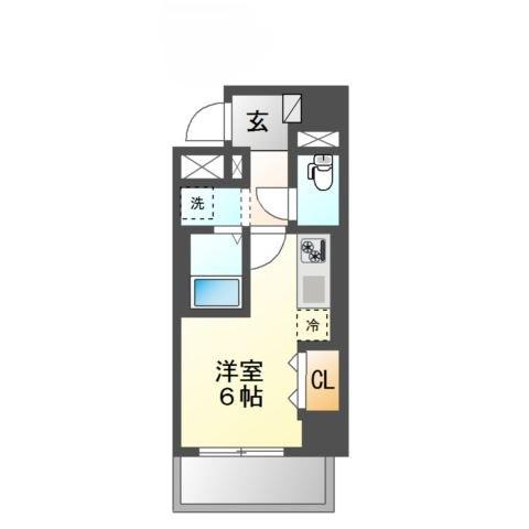 CANAAN HEIM(ワンルーム/6階)の間取り写真