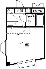 グリーンハイム綱島(1K/2階)の間取り写真