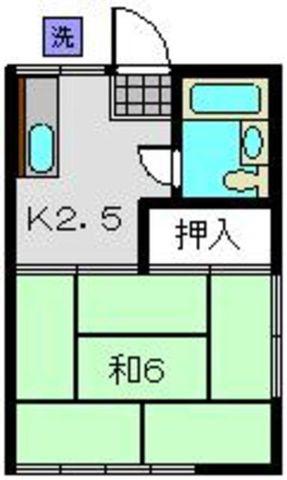 第二宝寿荘(1K/2階)の間取り写真