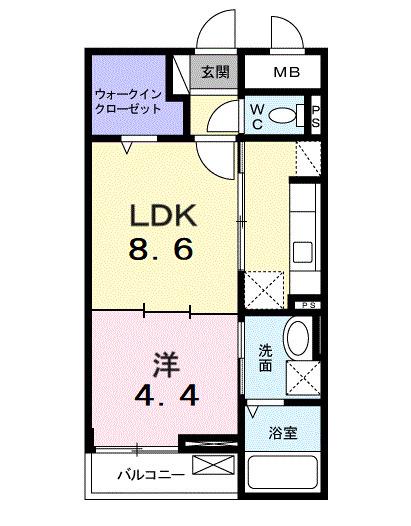 サーラ グラシオーザ(1LDK/1階)の間取り写真