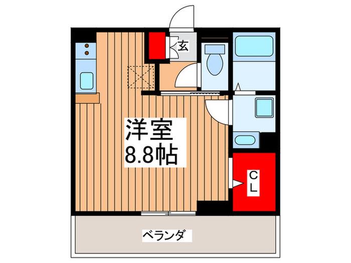 TKハウス妙典(ワンルーム/1階)の間取り写真