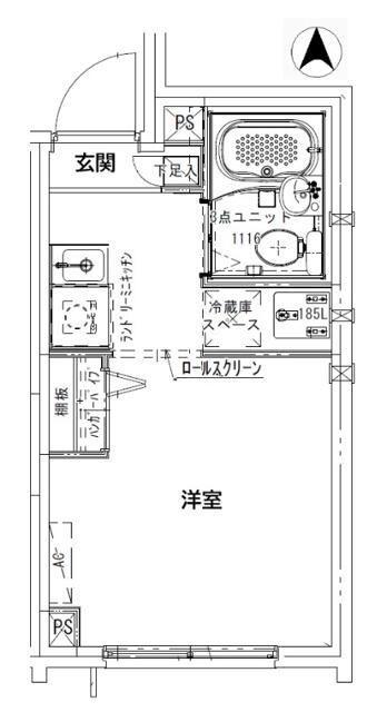 CREAL住吉II(ワンルーム/4階)の間取り写真