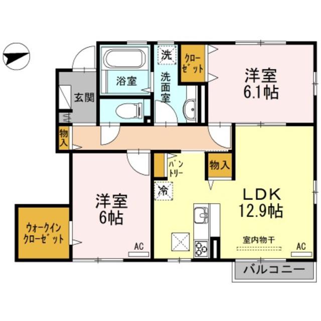 レクセラ LEXELLA(2LDK/1階)の間取り写真