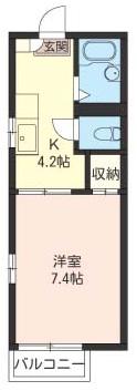 エトワール弘明寺(1K/2階)の間取り写真