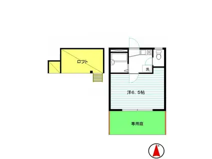 ステーションハウス富士見ヶ丘(1K/1階)の間取り写真