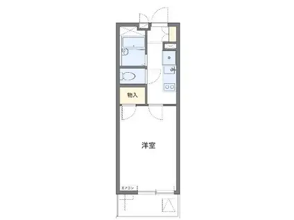 JR埼京線 大宮駅(埼玉) 徒歩7分 4階建 築15年(1K/3階)の間取り写真