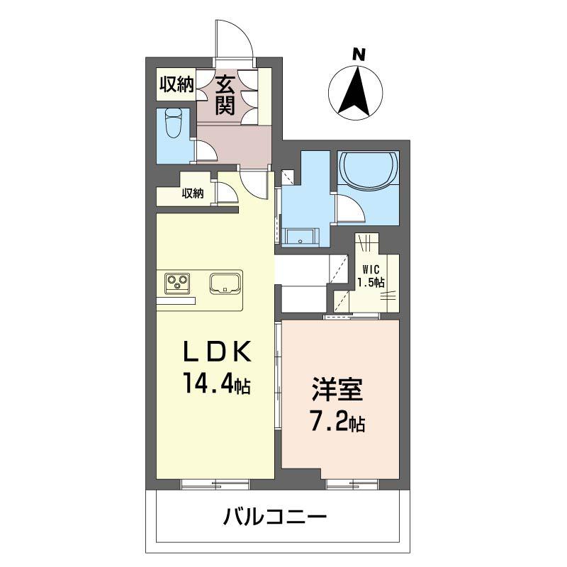 プリエール(1LDK/1階)の間取り写真
