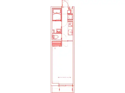 リブリ・大船II(1K/1階)の間取り写真