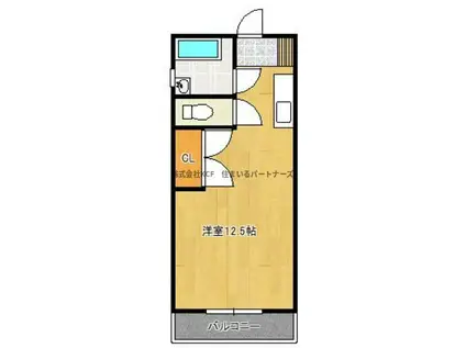 サハラビル(ワンルーム/3階)の間取り写真