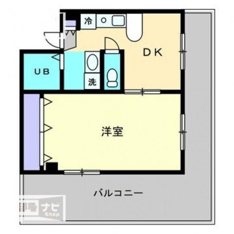 フルネス三浦(1DK/5階)の間取り写真