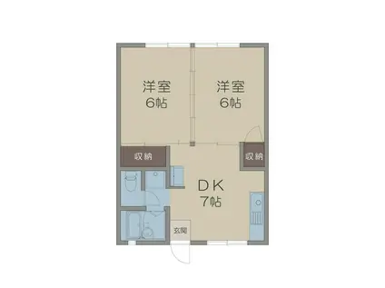 AMIGOS1(2DK/1階)の間取り写真