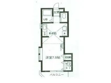STコート(1K/1階)の間取り写真