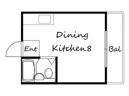 コーポライフビル(ワンルーム/4階)の間取り写真