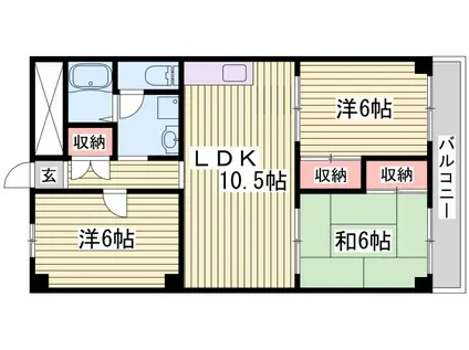 メゾンM(3LDK/3階)の間取り写真