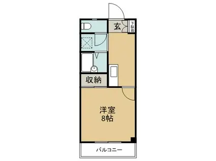 ハイム眉山(1K/3階)の間取り写真