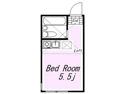 ユナイト寺前コーラルコースト(ワンルーム/1階)の間取り写真