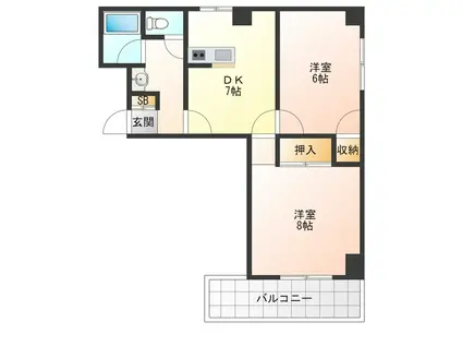 GM中之島(2DK/5階)の間取り写真