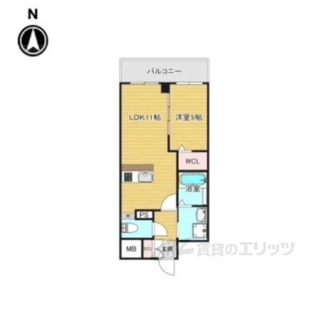 VITA荒本(1LDK/11階)の間取り写真