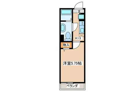 FRIENDLY生田(1K/1階)の間取り写真