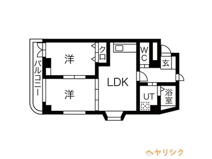 フォンテ名昭(2LDK/3階)の間取り写真