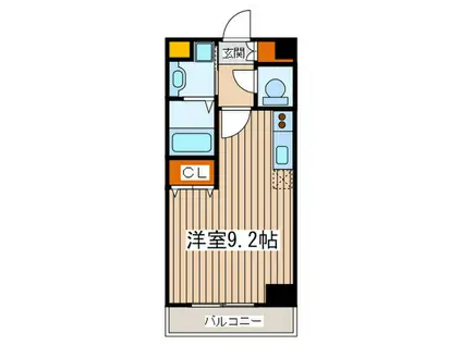 エクラン八芳(ワンルーム/2階)の間取り写真