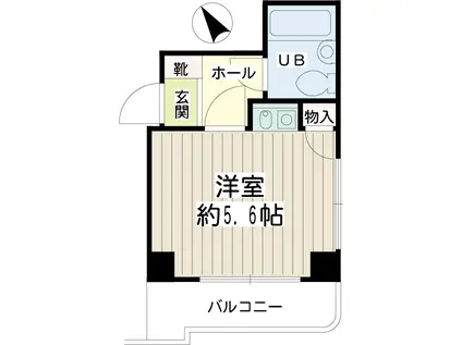 エスパッソ綾瀬(ワンルーム/4階)の間取り写真