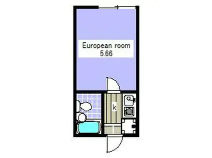 ピアハウスコバヤシ(1K/1階)の間取り写真