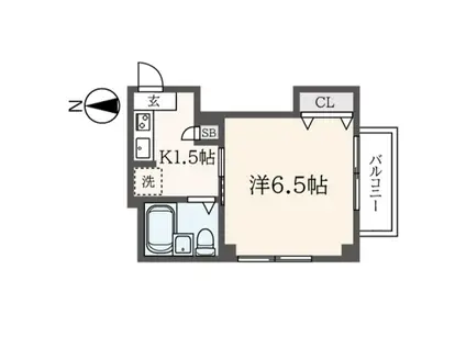 ポートライフ・ケイ(1K/5階)の間取り写真