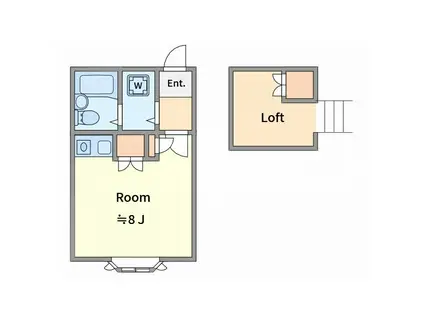 インテック落合(ワンルーム/2階)の間取り写真