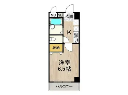 おおきに北梅田サニーアパートメント(1K/3階)の間取り写真