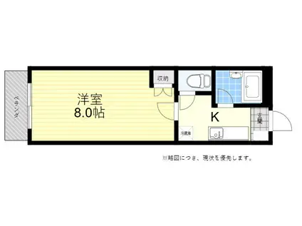 ピコハウス万田(1K/2階)の間取り写真