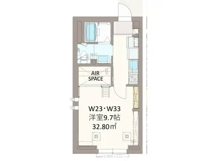 AREA 24(1K/3階)の間取り写真