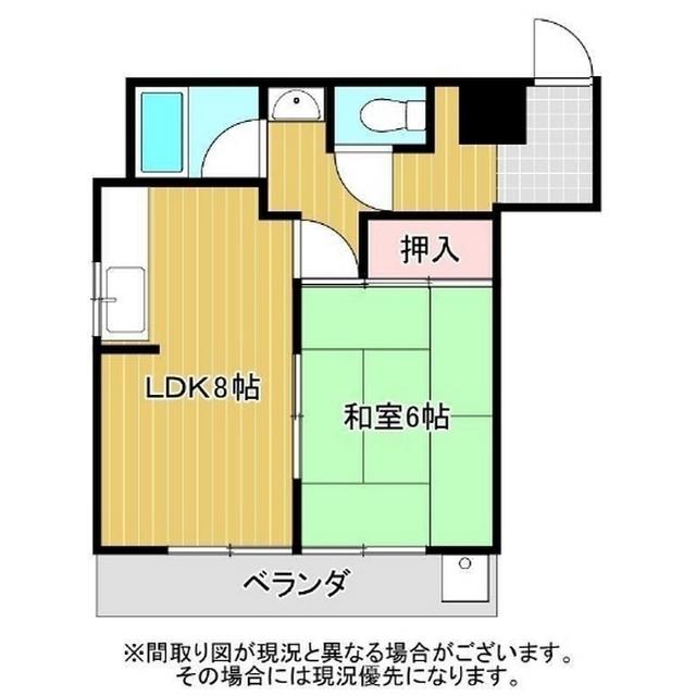 グリーンプラザ春日(1LDK/1階)の間取り写真