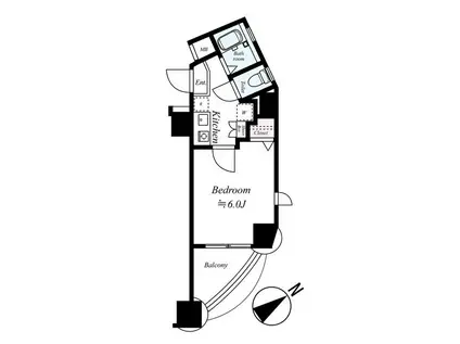 FORTUNA春日安藤坂(1K/3階)の間取り写真