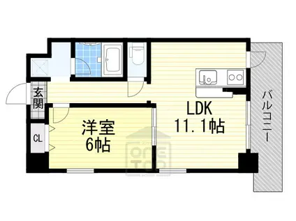 LA DOUCEUR南茨木(1LDK/2階)の間取り写真