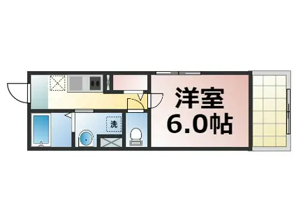 サンセリテ南巽(1K/2階)の間取り写真