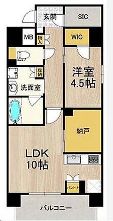 リンクハウス難波元町(1SLDK/2階)の間取り写真