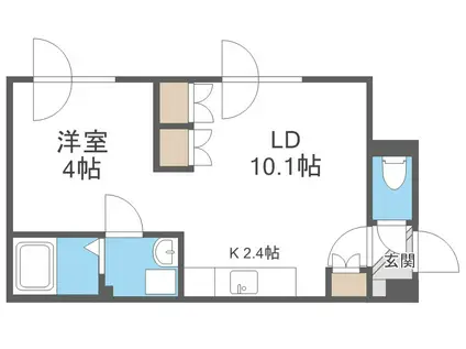 TI AMO 908(1LDK/1階)の間取り写真