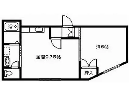 ダイヤハイツ本町(1DK/1階)の間取り写真