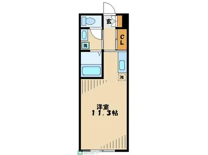 DEAREST PLACE(1K/2階)の間取り写真