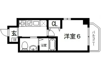 CITY PAL FUKAEBASHI(1K/5階)の間取り写真