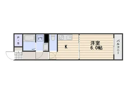 朝日プラザ岡山サウスフロント(1K/5階)の間取り写真