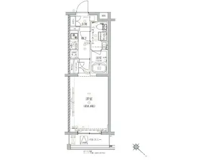 ベルシード板橋本町プレミア(1K/3階)の間取り写真