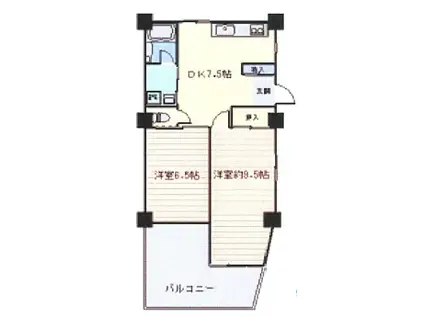 サンビルダー六甲山ノ手2(2LDK/3階)の間取り写真