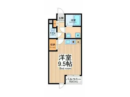 センチュリーオオギノ(ワンルーム/1階)の間取り写真