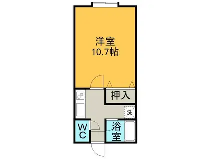 メゾンオピスIII(1K/1階)の間取り写真